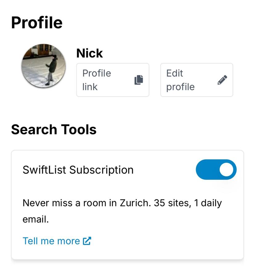 Profile SwiftList