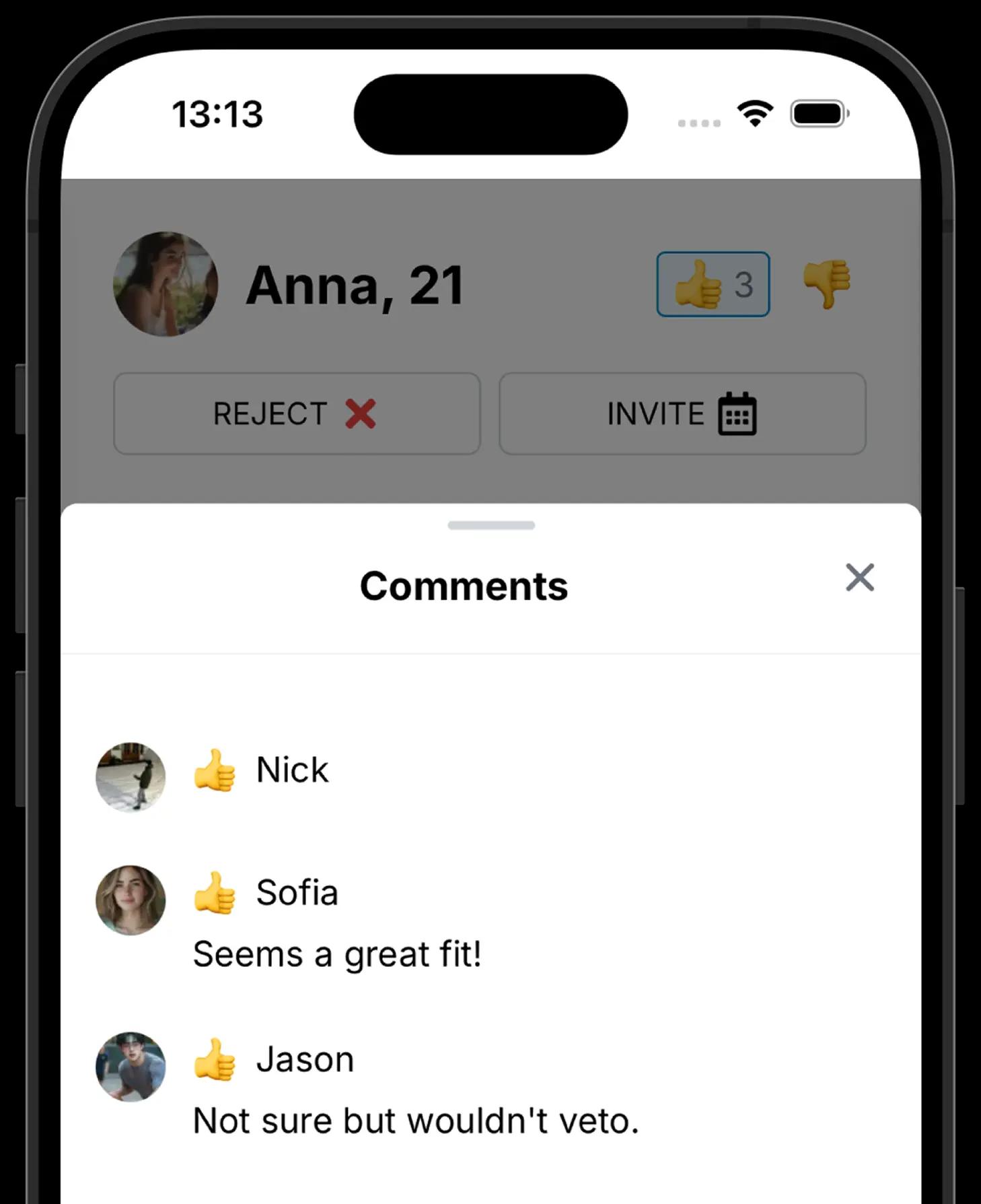 Feature: Comment and react on...