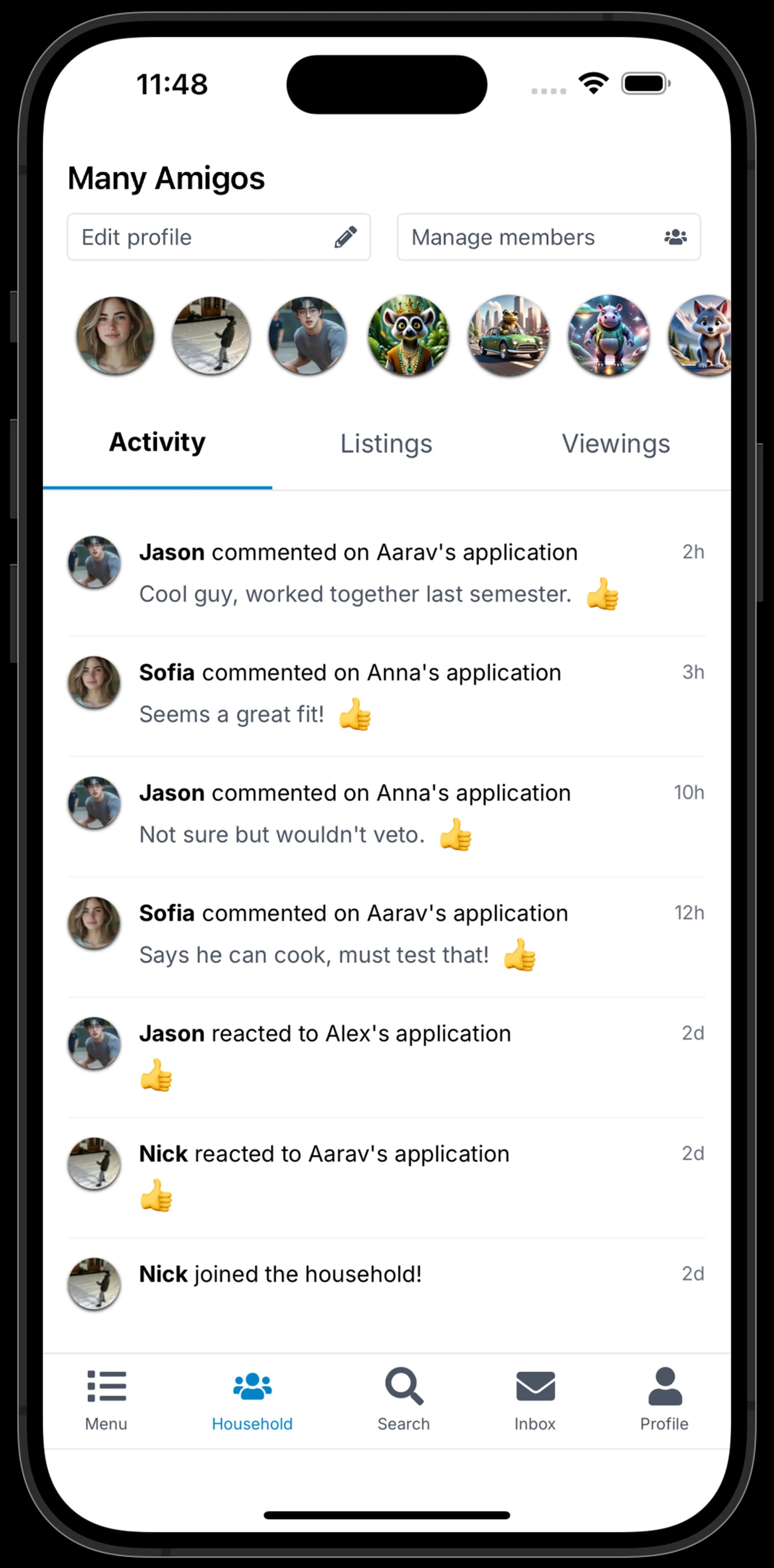 Comment and react on