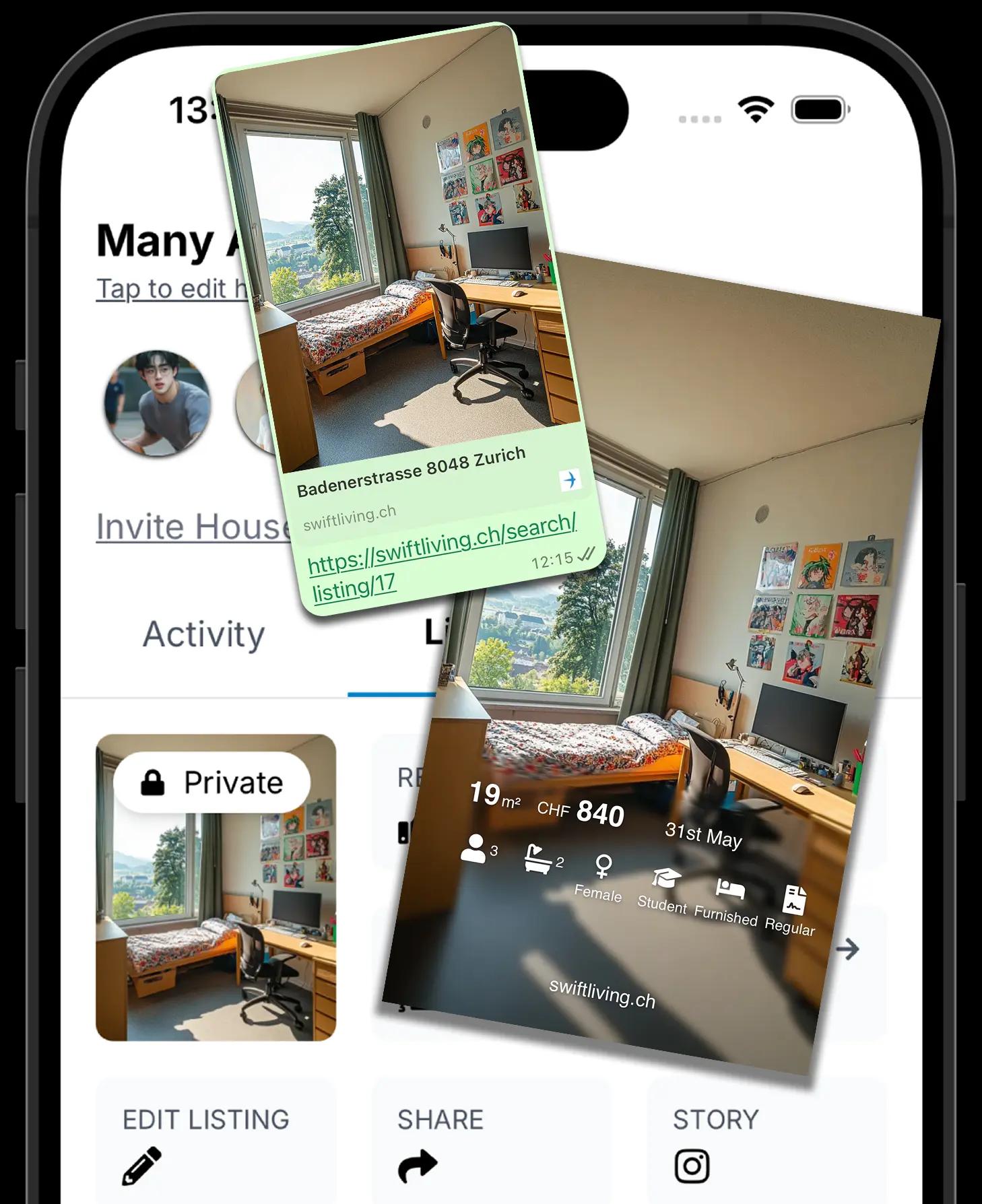 Feature: Share via link or us...